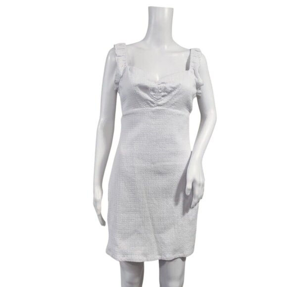 NWT Guess Gauzy Twee Y2k Cottagecore Smocked Mini Dress White Womens Size Medium - Picture 11 of 11